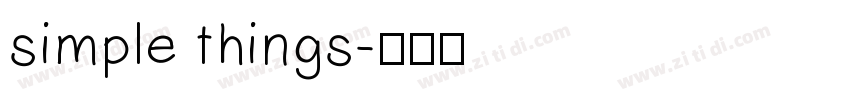 simple things字体转换